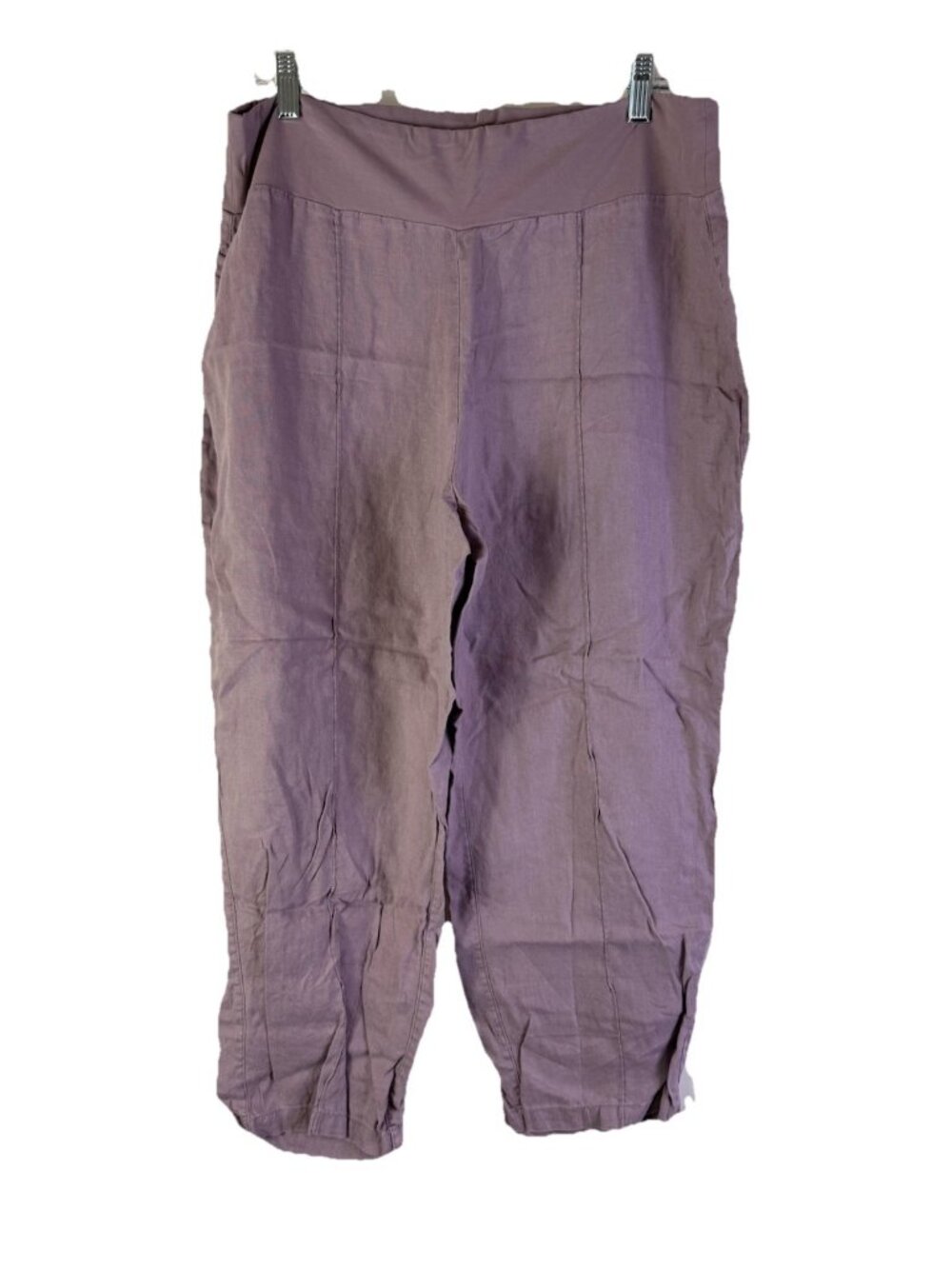 Vintage 90s Coastal Linen Pants Pull On Flowy Gauzy Wide Leg